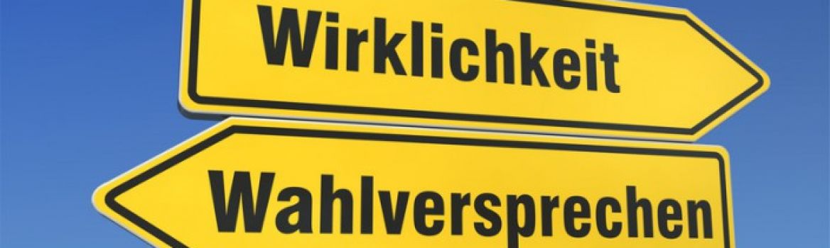 Gebrochene Wahlversprechen der deutschen Politiker